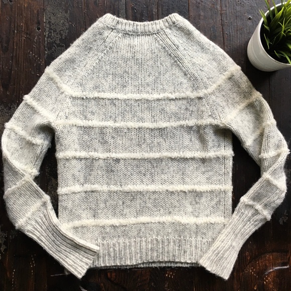 J. CREW Mohair Fuzzy Stripe Pullover Sweater XXS - Picture 5 of 5